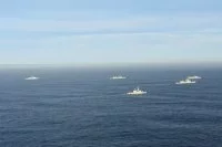 Passex entre le Vendémiaire, des bâtiments australiens et japonais