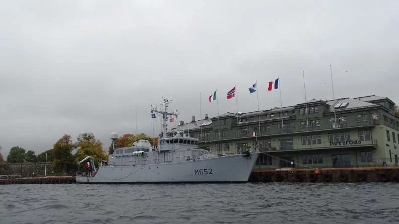 Le chasseur de mines Céphée en escale à Oslo en Norvège