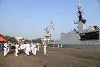 La frégate Aconit accueillie dans le port de Mumbai
