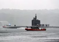 L'USS Providence quitte la base de New London en 2012