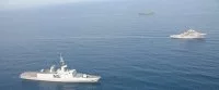 Le Guépratte à la manœuvre avec la marine algérienne