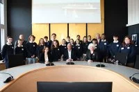 La classe de 3e défense et sécurité globale du lycée Brossaud-Blancho