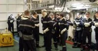 L’équipe renfort au hangar hélicoptère 