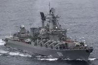 Le croiseur lance-missiles russe Marshal Ustinov