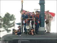 Arrivée de l'USS North Carolina
