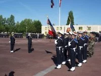 Prise de commandement de l'amiral Prazuck à la tête des fusiliers marins