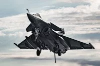 Un Rafale Marine à l'appontage