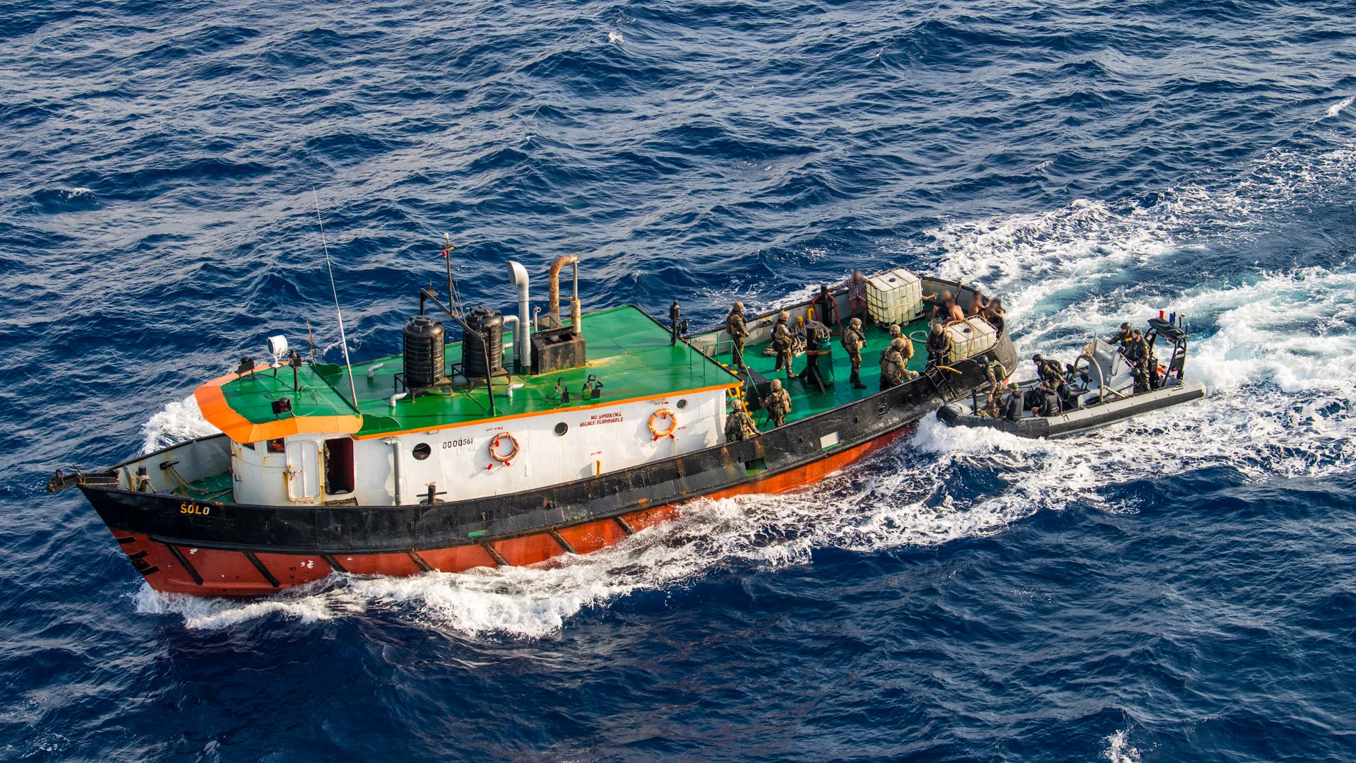 Le bâteau de pêche transporant la drogue