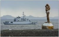 La frégate Nivôse en baie de Port-aux-Français