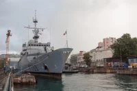 La frégate Ventôse au bassin