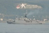 L'aviso Cdt Ducuing devant la péninsule de Gallipoli