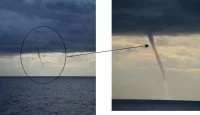 La trombe marine aperçue par le Jean de Vienne