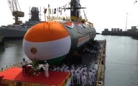 Lancement de l'INS Vela, 4è sous-marin indien de la classe Scorpène
