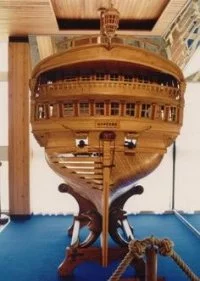 La partie arrière de la maquette de La Superbe