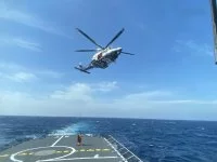 Evacuation sanitaire depuis la frégate Aconit