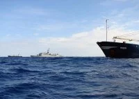 Le Commandant Ducuing entre le Semlow et le Rozen