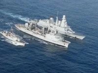 Ravitaillement à la mer entre la Marne, le Forbin et le Cdt Bouan