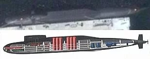 Coupe estimée du SNLE de la classe Jin