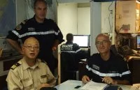 Rencontre des commandants du Var et du destroyer japonais Ikazuchi