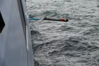 La frégate Aquitaine lance une torpille MU90