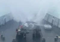 La plage avant du patrouilleur Pluvier