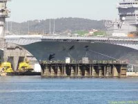 Ouverture de la porte du bassin du Charles de Gaulle