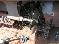 La seconde hélice du porte-avions