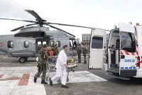 Hélitreuillage d'un pêcheur par l'EC 225 à 280 kilomètres au large du Finistère