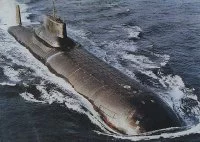 Un sous-marin de la classe Typhoon en mer