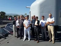 Les chefs de districts des Terres australes et antarctiques françaises reçus à bord du Floréal 