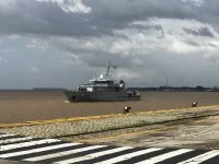 Le patrouilleur La Confiance arrive à Belém
