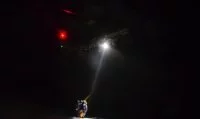 L’hélicoptère “Panther” qui a porté assistance au catamaran