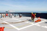 Préparation de l'hélitreuillage d'un blessé