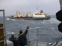 Exercice avec un pétrolier Russe