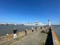 Première sortie à la mer du bâtiment ravitailleur de forces Jacques Stosskopf