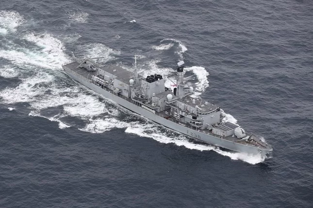 La frégate britannique HMS Northumberland