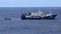 Contrôle d'un bateau de pêche chinois