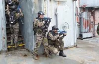 L’équipe de visite du Jean Bart en entraînement à La Sude