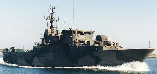 Le chasseur de mines HMS Landsort