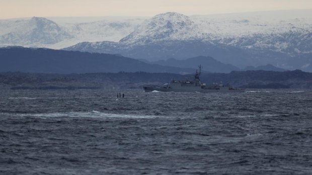 Le patrouilleur de haute-mer Commandant Bouan en mer de Norvège